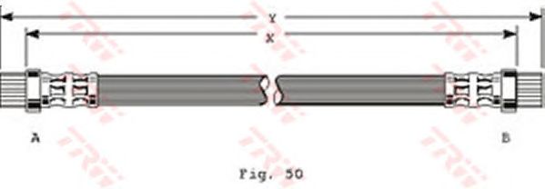 Furtun frana PEUGEOT PARTNER 96-08 280 MM