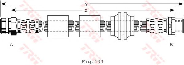 Furtun frana VW SHARAN 95-10 483 MM