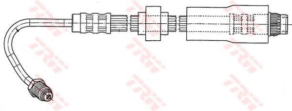 Furtun frana RENAULT KANGOO 1,6 16V/1,9 DCI 4X4 01- 320 MM M10 X 1