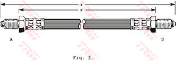 Furtun frana LAND ROVER RANGE ROVER 69-98 470 MM