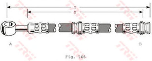 Furtun frana VOLVO S40/V40 95-04 470 MM