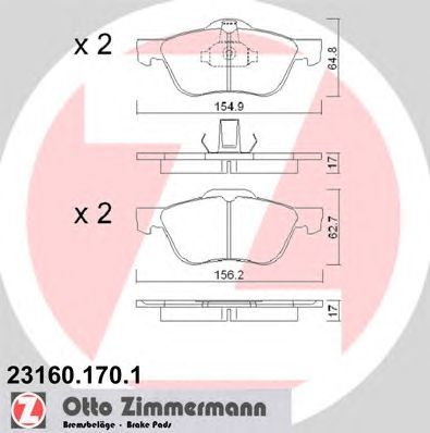 set placute frana,frana disc