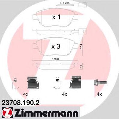 set placute frana,frana disc