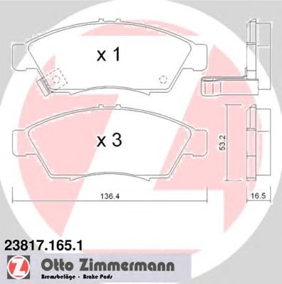 set placute frana,frana disc