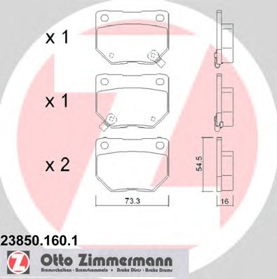 set placute frana,frana disc