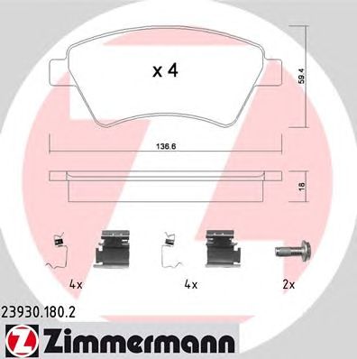 set placute frana,frana disc