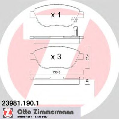 set placute frana,frana disc