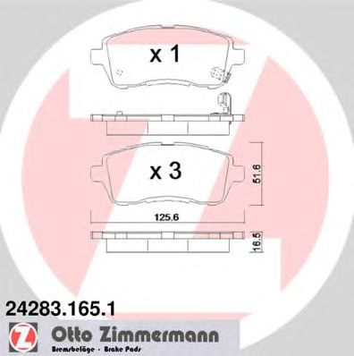 set placute frana,frana disc