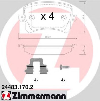 set placute frana,frana disc