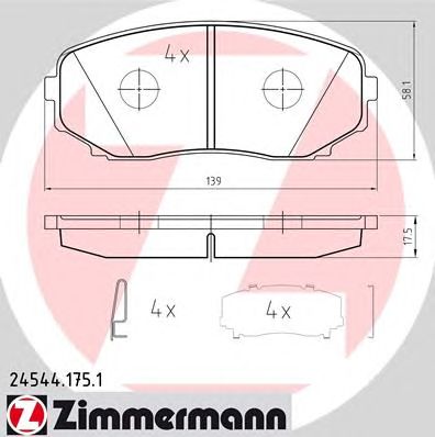 set placute frana,frana disc