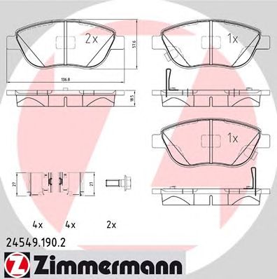 set placute frana,frana disc