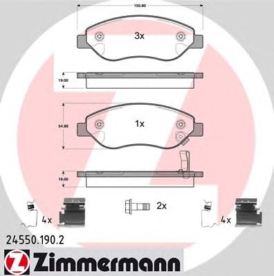 set placute frana,frana disc