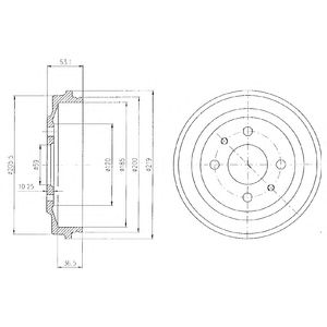 Tambur frana FIAT UNO/CINQUECENTO 185X36,5