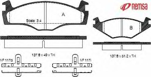 set placute frana,frana disc