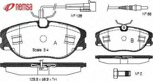 set placute frana,frana disc