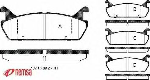 set placute frana,frana disc