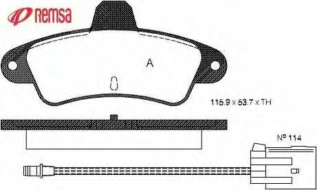 set placute frana,frana disc