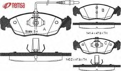 set placute frana,frana disc