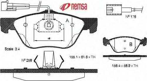 set placute frana,frana disc