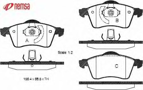 set placute frana,frana disc