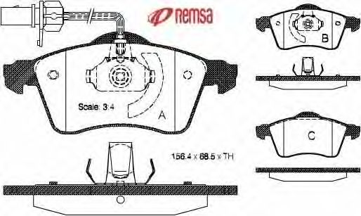 set placute frana,frana disc