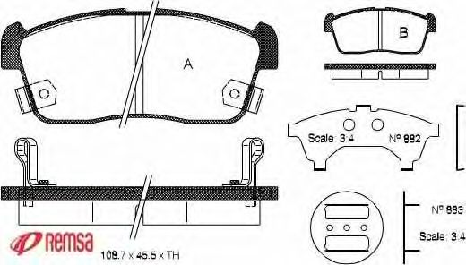 set placute frana,frana disc