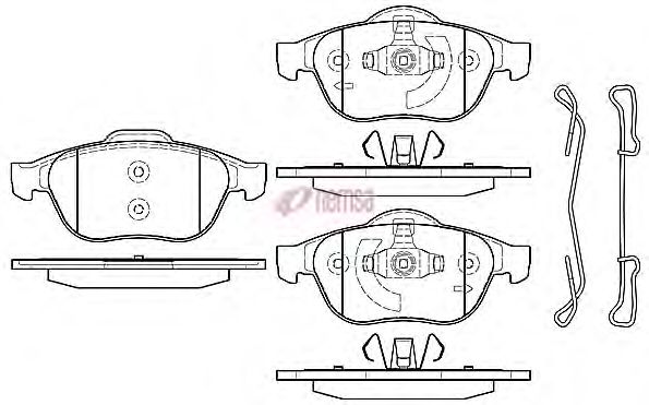 set placute frana,frana disc