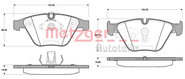 set placute frana,frana disc