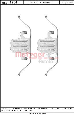 Set accesorii, placute frana BMW 1/3/5/X1/Z4 05-