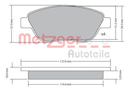 set placute frana,frana disc