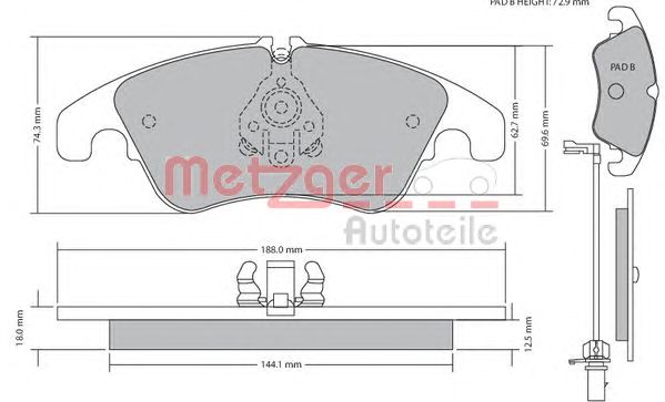 set placute frana,frana disc