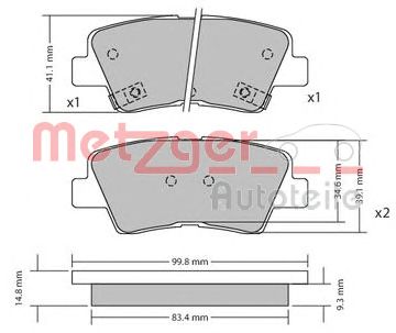 set placute frana,frana disc