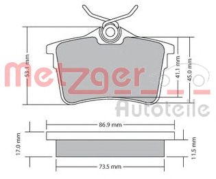 set placute frana,frana disc