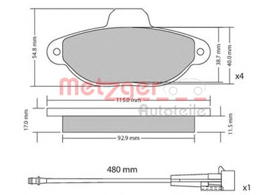 set placute frana,frana disc