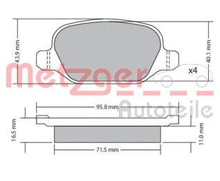 set placute frana,frana disc