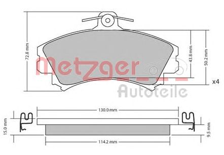 set placute frana,frana disc