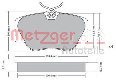 set placute frana,frana disc