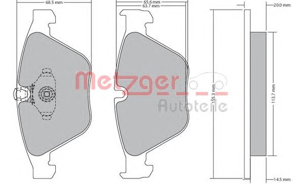 set placute frana,frana disc