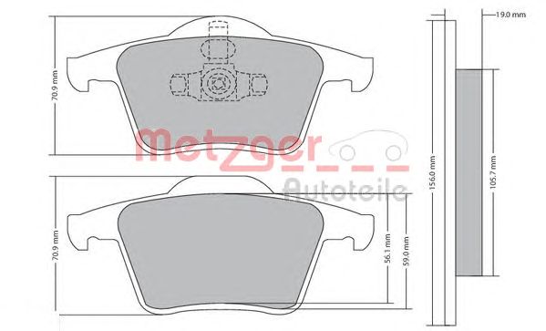 set placute frana,frana disc