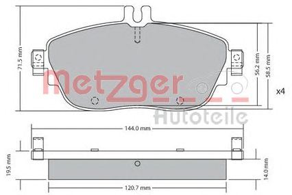 set placute frana,frana disc