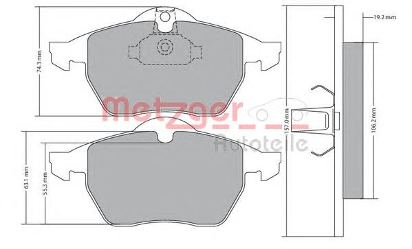 set placute frana,frana disc