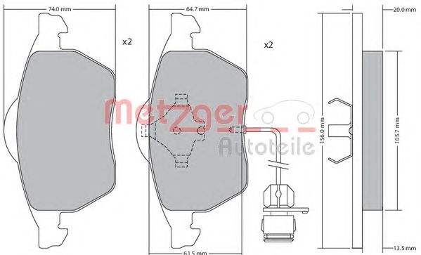 set placute frana,frana disc