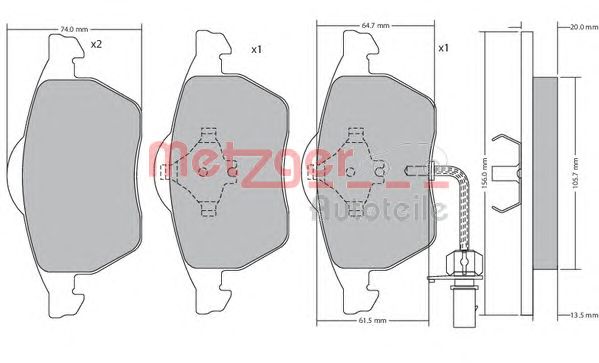 set placute frana,frana disc