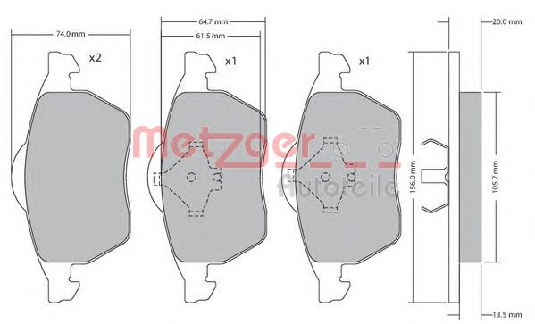 set placute frana,frana disc