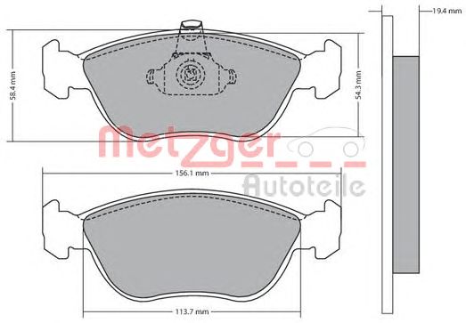 set placute frana,frana disc