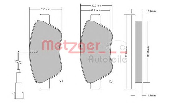 set placute frana,frana disc