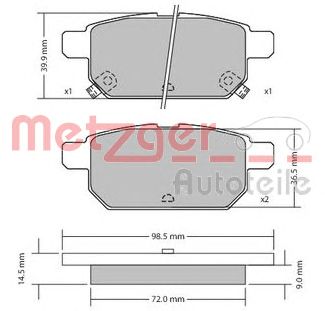 set placute frana,frana disc