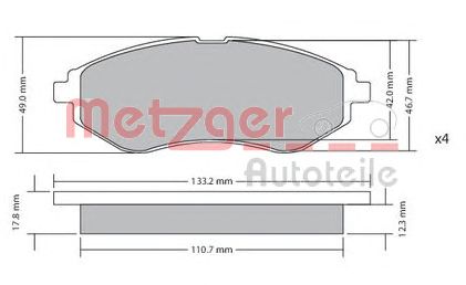 set placute frana,frana disc