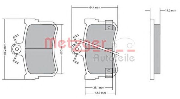 set placute frana,frana disc