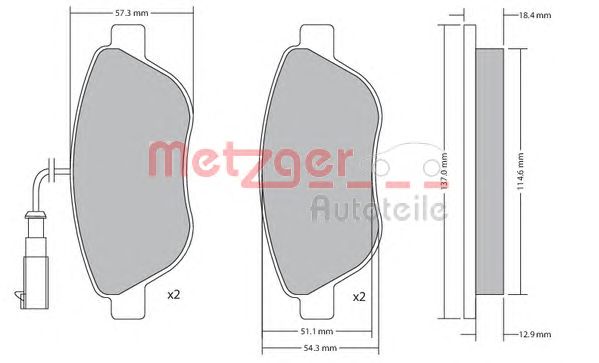 set placute frana,frana disc